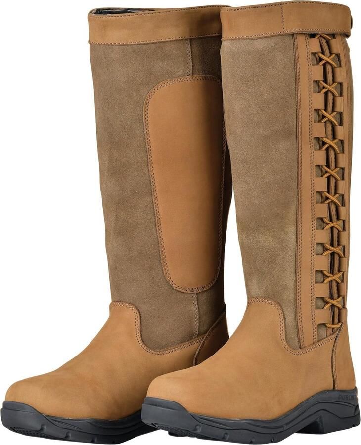 Waterdichte Leren Outdoor Laarzen voor Wandelen en Paardrijden Comfortabele Hoge Laarzen