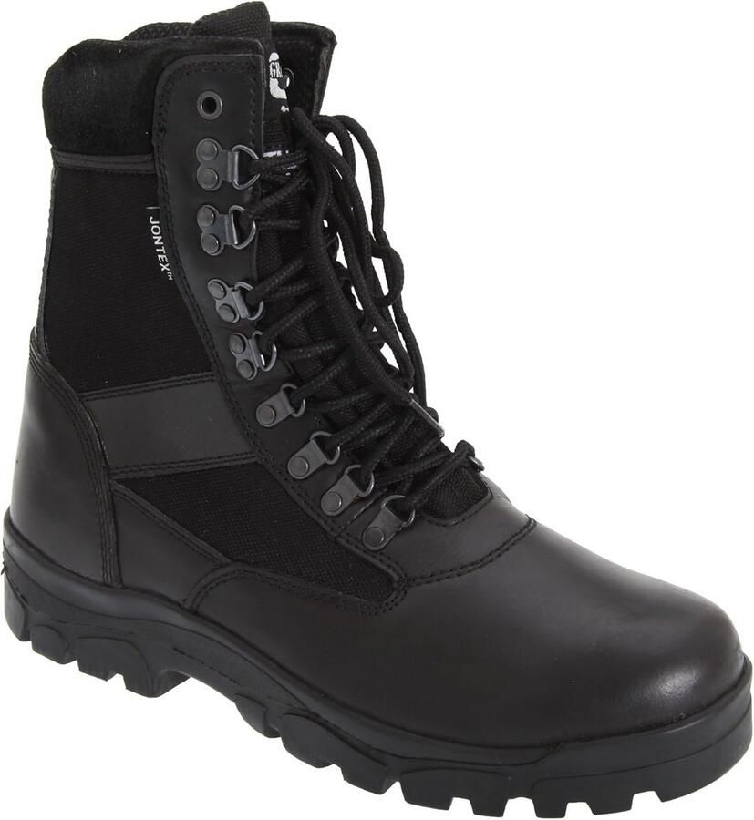 Waterdichte Leren Werklaarzen Zwart Comfortabele Combat Boots voor en