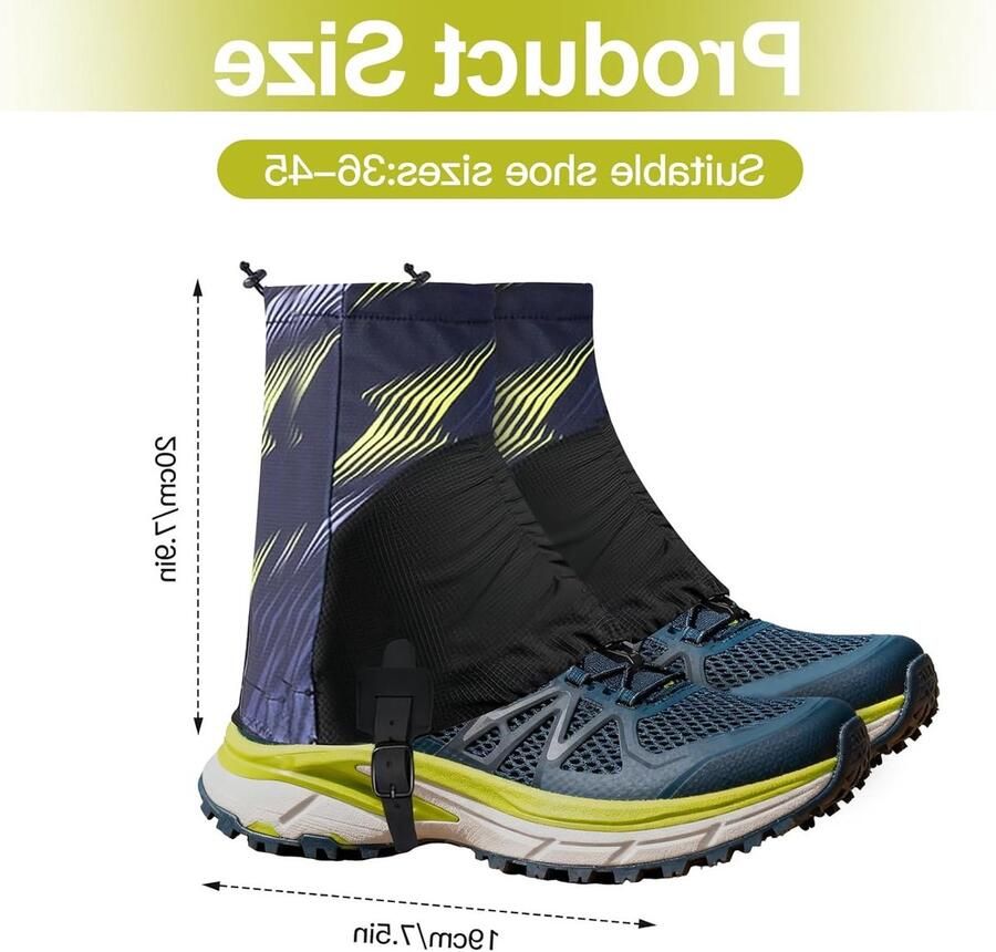 Waterdichte Low Gaiters voor Trail Running Ade d en Antislip Ideaal voor Hiking Outdoor Activiteiten en Klim