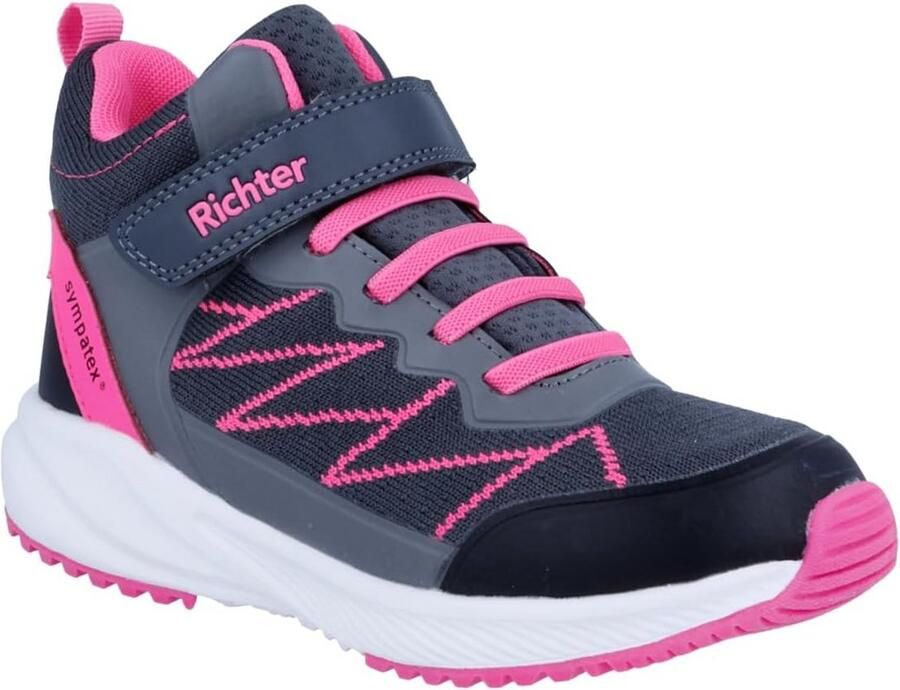 Waterdichte Meisjes Sneakers met Klittenband Ademende Midcut Kinderschoen