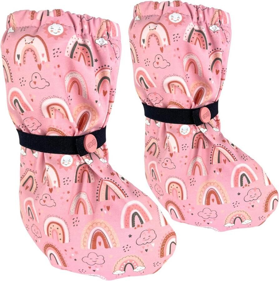 Waterdichte Regenlaarsjes voor Baby's en Kruipende Peuters Regenboogpatroon