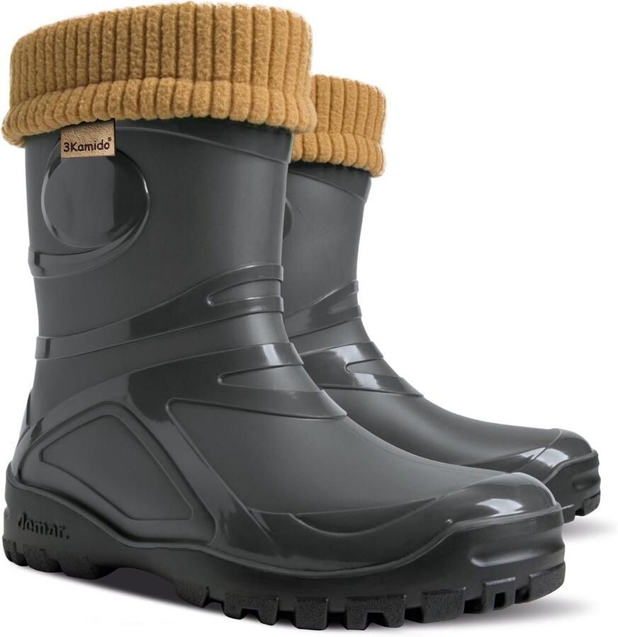 Waterdichte Regenlaarzen met Warme Wolvoering Comfortabele Antislip Laarzen