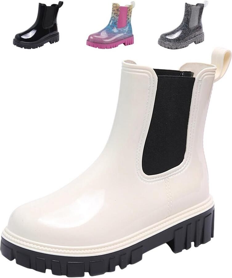 Waterdichte Regenlaarzen voor Dames Rubber Chelsea Stijl