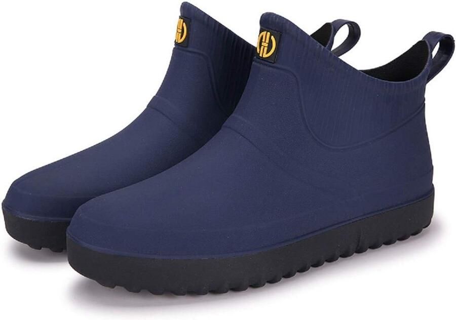 Waterdichte Rubber Laarzen Heren Slip-On Regenlaarzen voor Tuinwerk en Buitenactiviteiten