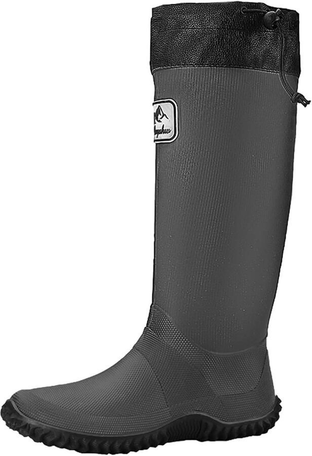 Waterdichte Rubber Laarzen met Hoge Schacht en Uitneembare Warme Voering Antislip