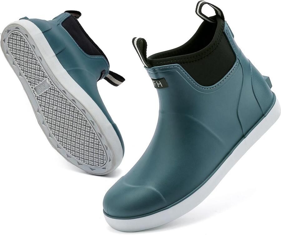 Waterdichte Rubber Laarzen voor Mannen Warme Voering Antislip Visserslaarzen voor Tuin Camping & Buitenactiviteiten