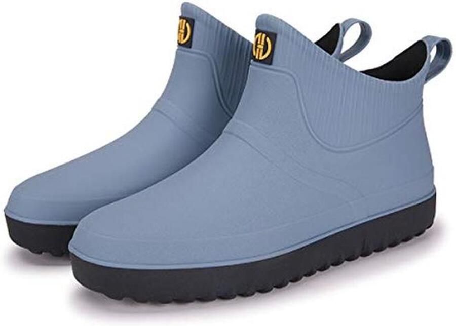 Waterdichte Rubber Regenlaarzen voor Mannen Lichtgewicht Slip-on Outdoor Werkschoenen