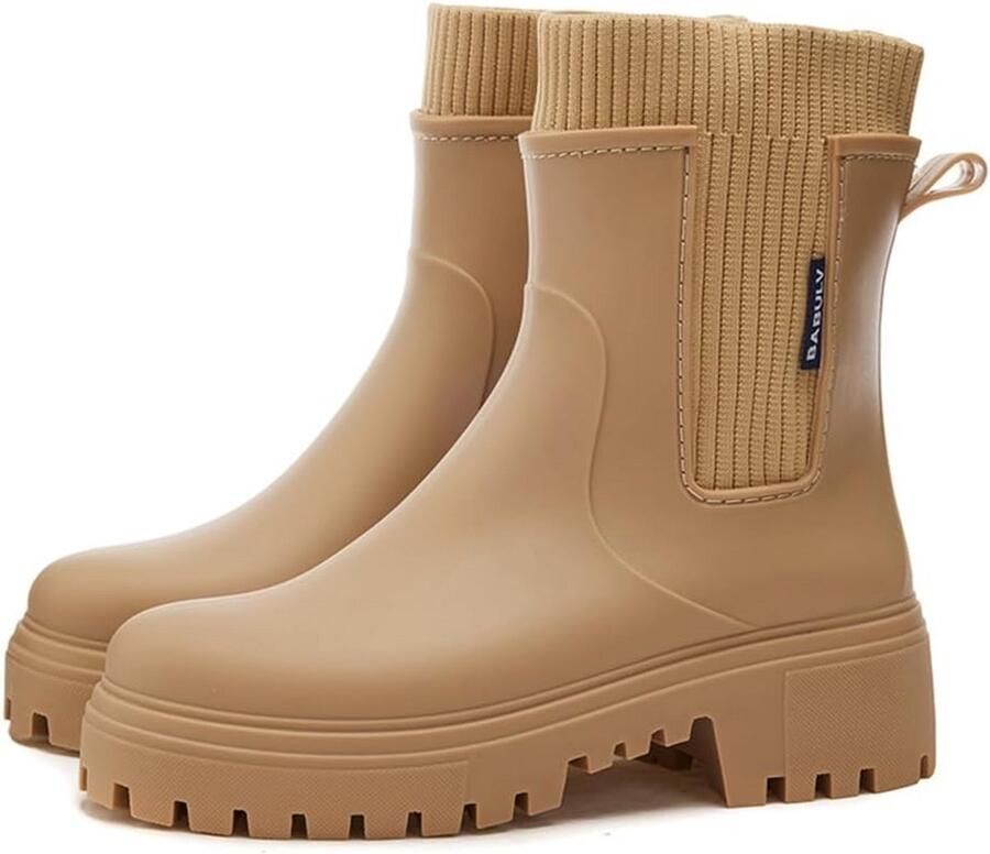 Waterdichte rubberen enkellaarzen voor dames Antislip regenlaarzen voor tuin en dagelijks gebruik