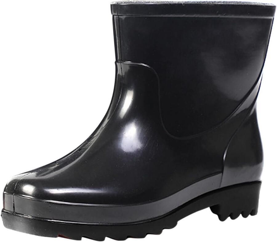 Waterdichte Rubberen Enkellaarzen Voor Heren Antislip Regen- en Tuinlaarzen