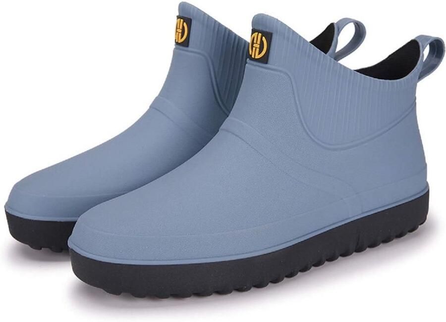 Waterdichte Rubberen Instapschoenen Heren Lage Regenschoenen voor Tuin en Werk