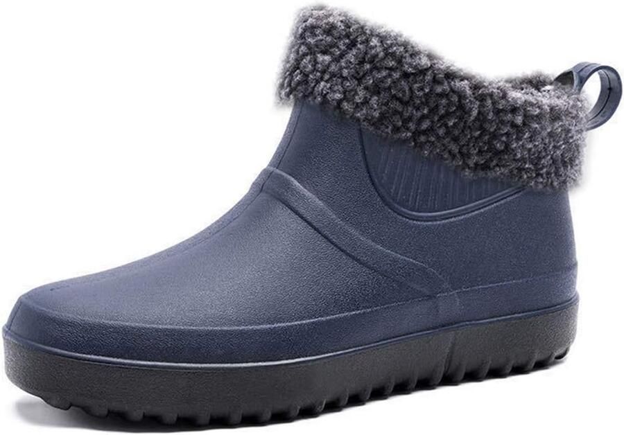 Waterdichte Rubberen Regenlaarzen Heren Lichtgewicht Slip-On Laarzen voor Tuin en Werk