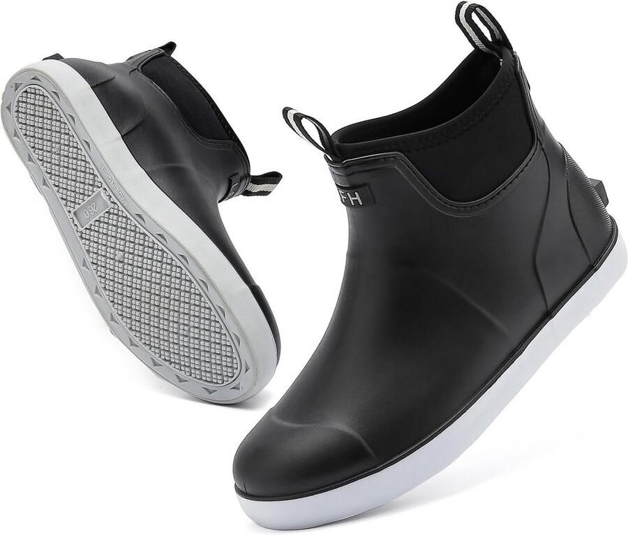 Waterdichte Rubberlaarzen Heren met Warme Voering Antislip Laarzen voor Tuin Vissen en Outdoor