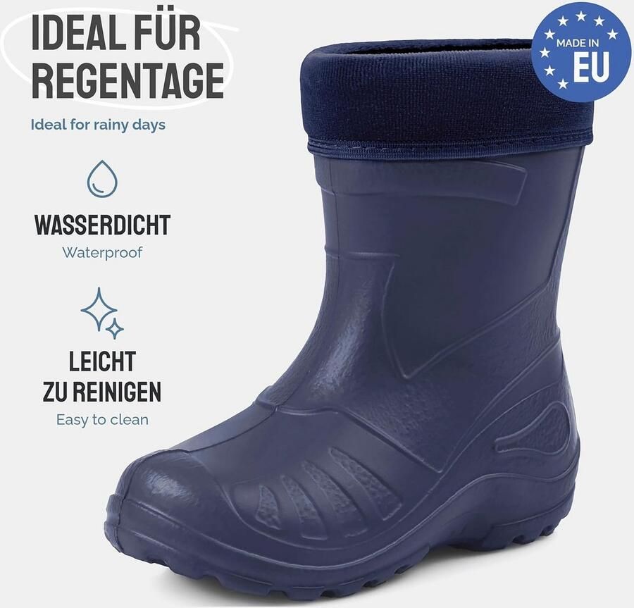 Waterdichte Rubberlaarzen met Uitneembare Voering voor Kinderen