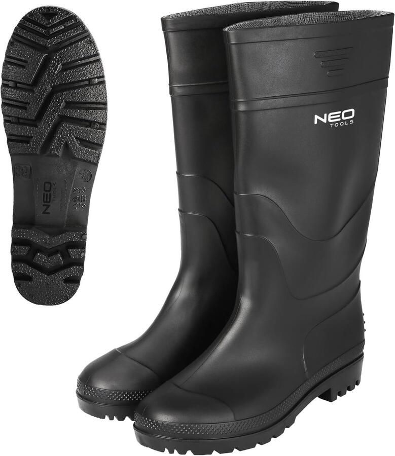 Waterdichte Rubberlaarzen Unisex Zwart Stevige Tuinlaarzen en Vislaarzen )