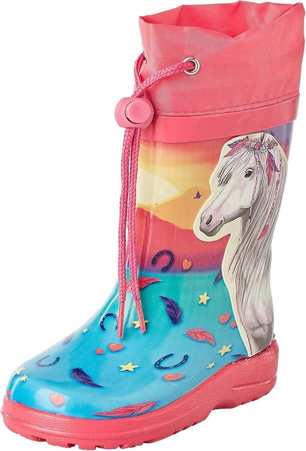Waterdichte Rubberlaarzen voor Meisjes met Paardenprint en Zonsondergang