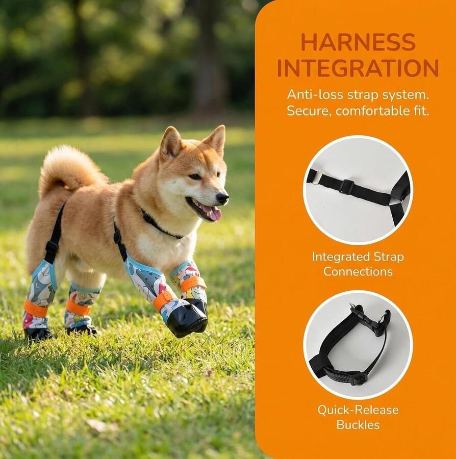 Waterdichte Schoenen voor Honden Verstelbare Outdoor Schoenen voor Pootbescherming Geschikt voor Kleine en Middelgrote Honden