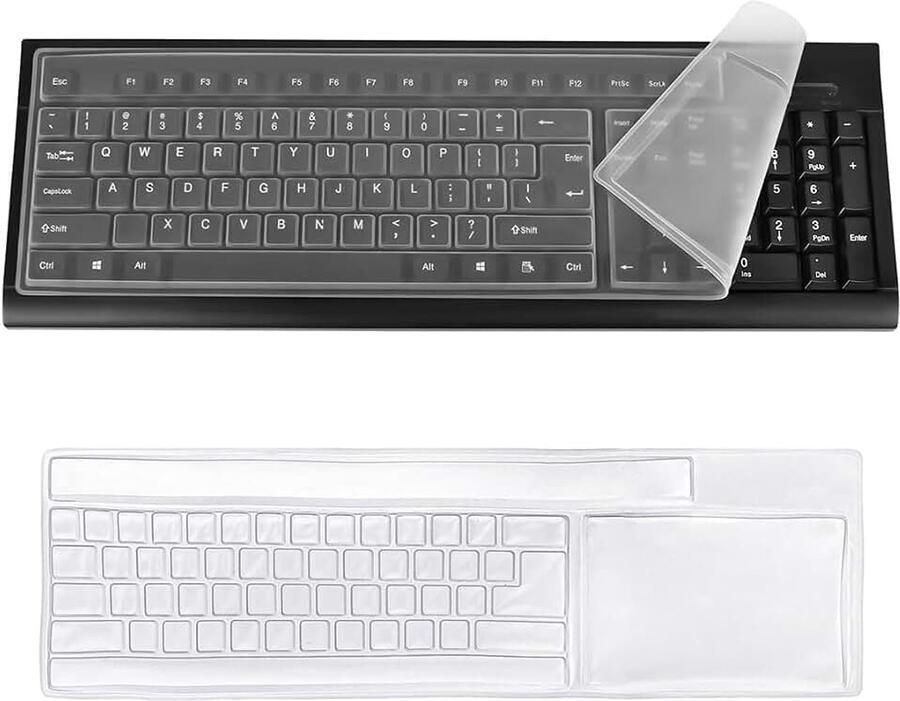 Waterdichte siliconen toetsenbordbescherming voor desktopcomputers universele bescherming voor toetsenbord stof- en waterafstotende afdekking 1 stuk