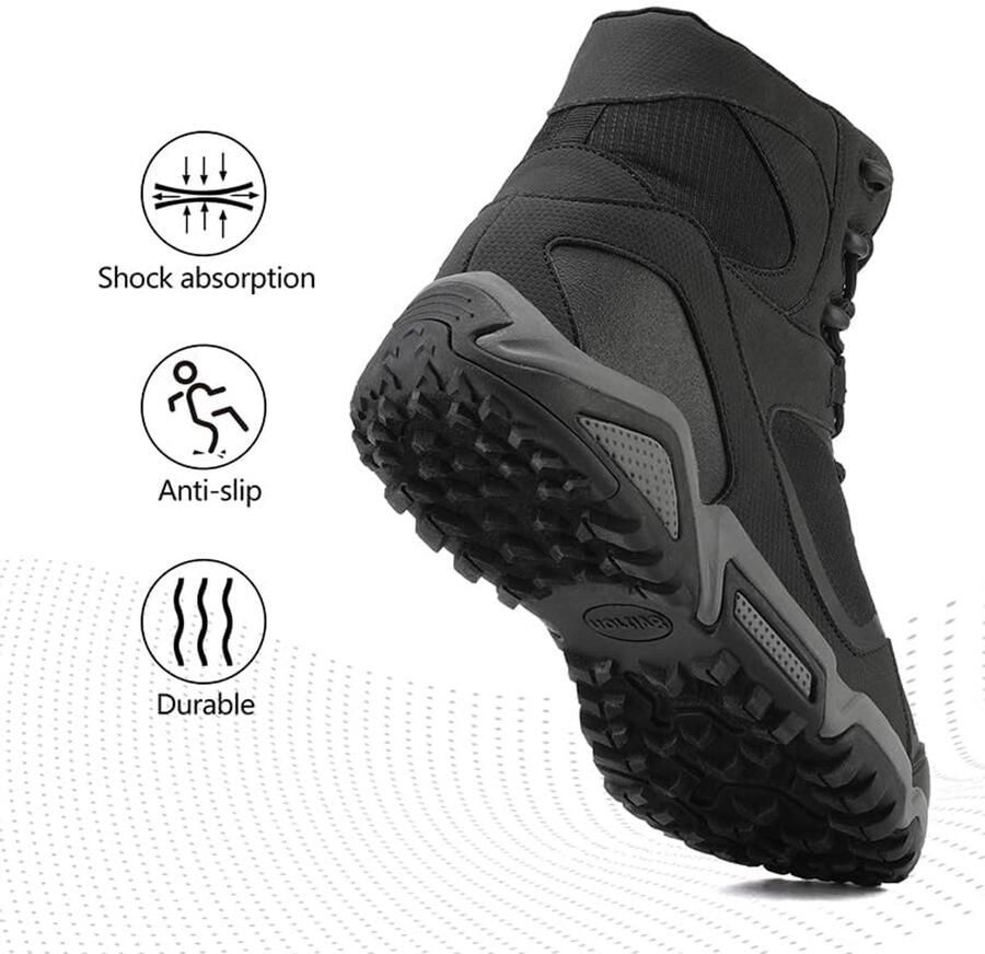 Waterdichte Sneeuw Winter Wandelschoenen voor Mannen Outdoor Mid Bergbeklimmen Schoenen Zwart 39.5