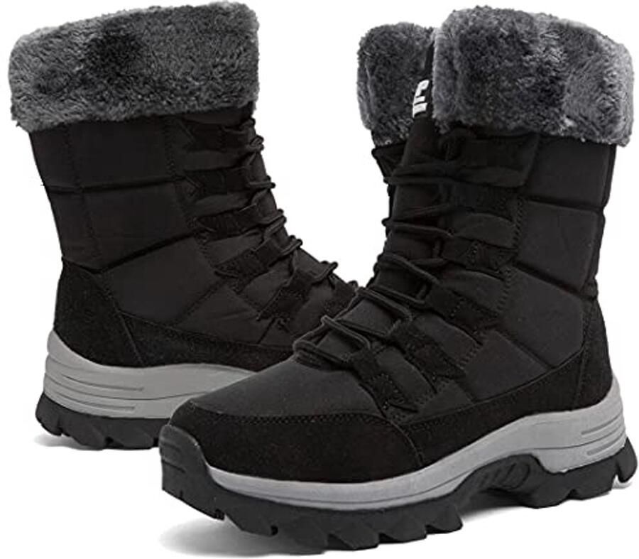 Waterdichte Sneeuwlaarzen Dames Warm Gevoerde Enkellaarzen voor de Winter