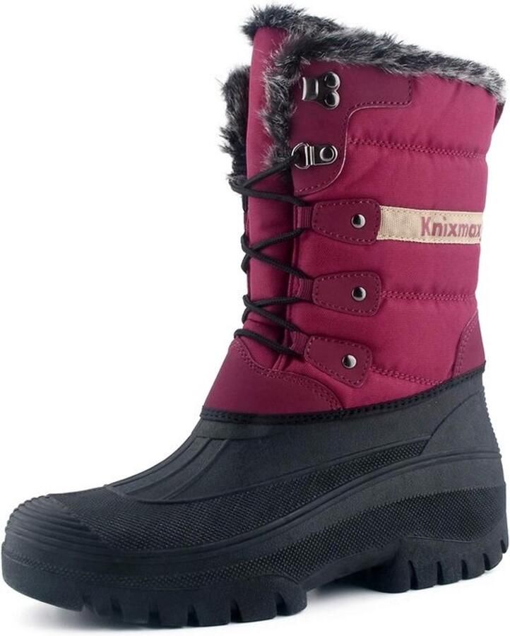 Waterdichte sneeuwlaarzen Winterlaarzen warm gevoerd en met veters Outdoor schoenen
