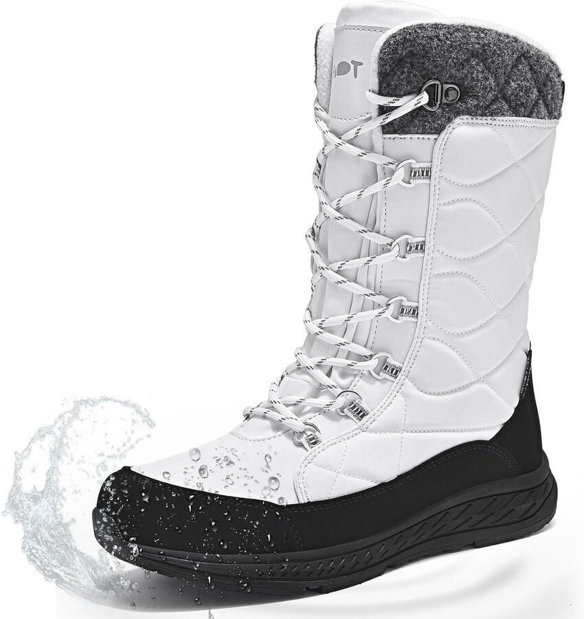 Waterdichte Snowboots Dames met Warme Voering Comfortabele Winterlaarzen voor Wandelen