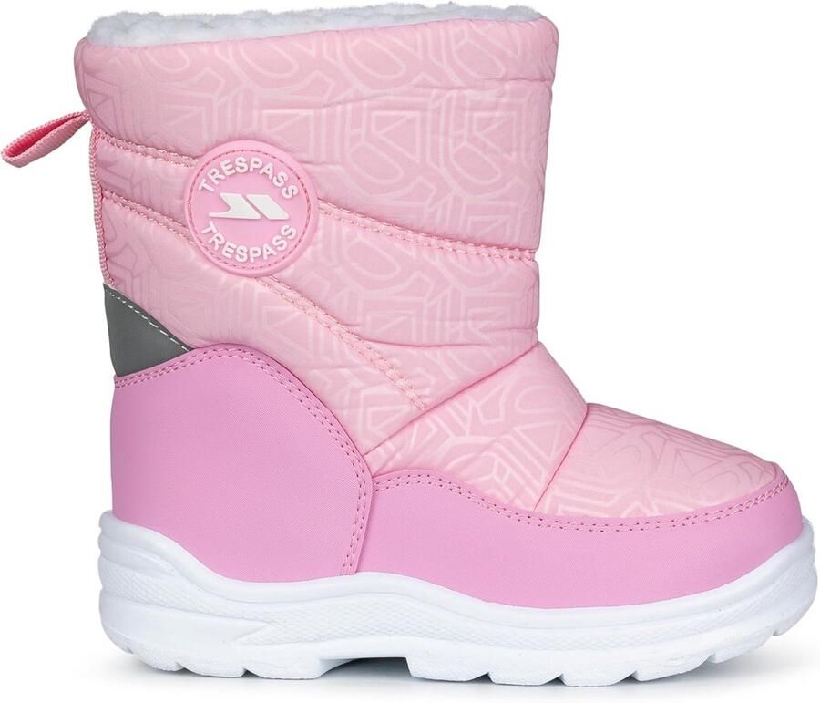 Waterdichte Unisex Kinder Snowboots met Warme Sherpa Voering en Sneeuwprint