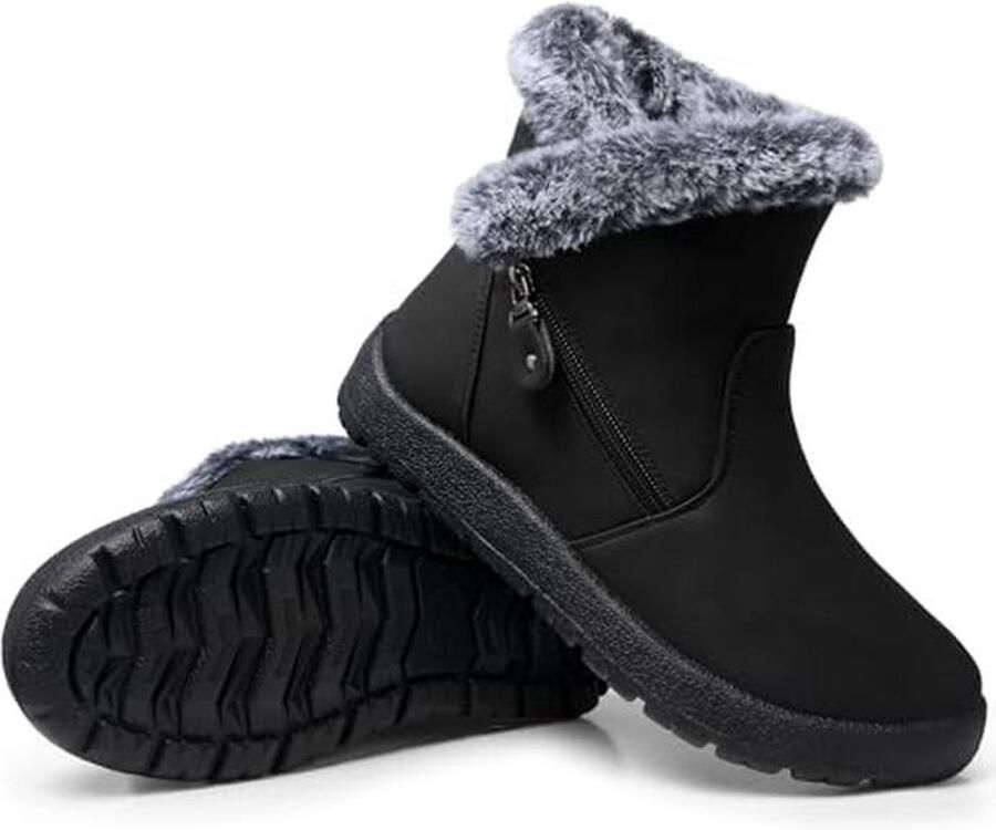 Waterdichte vrouwen winterlaarzen warme snow boots enkellaarsjes met faux fur