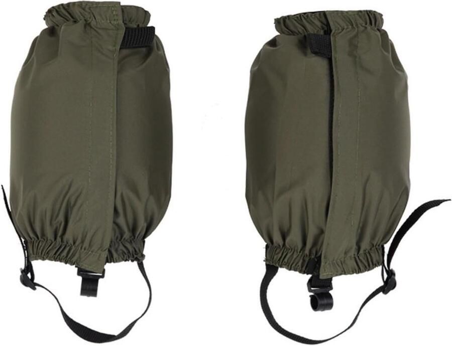Waterdichte wandelbeenkappen Sneeuwlaarzen beenkappen Bescherming buitenactiviteiten Met rubberen voetband Verstelbaar Leger Groen