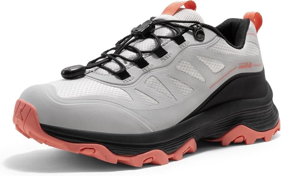 Waterdichte wandelschoenen dames met snelveters voor outdoor en trekking