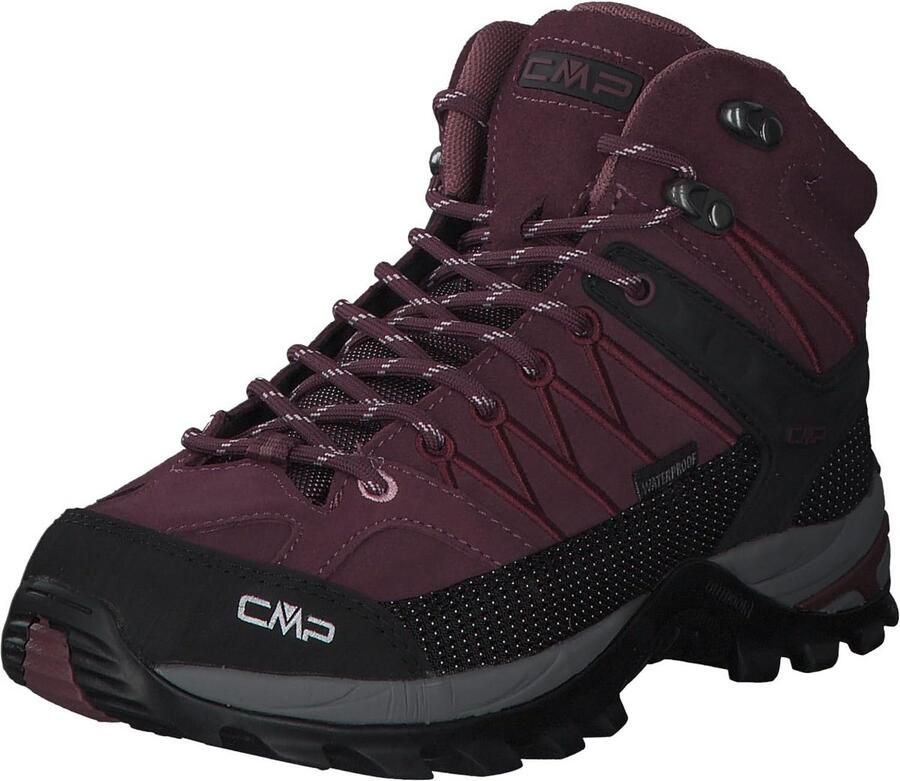 Waterdichte Wandelschoenen Dames Middenhoog Leer Ademend voor Trekking en Buitenactiviteiten