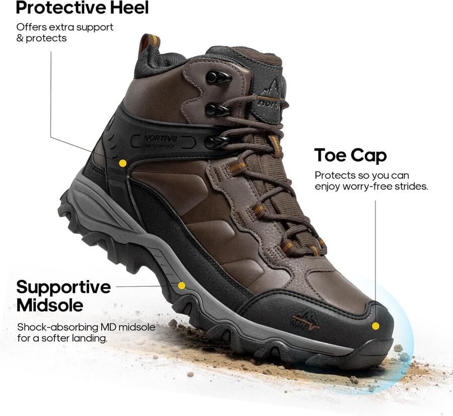 Waterdichte Wandelschoenen voor Heren Trekking- en Bergschoenen