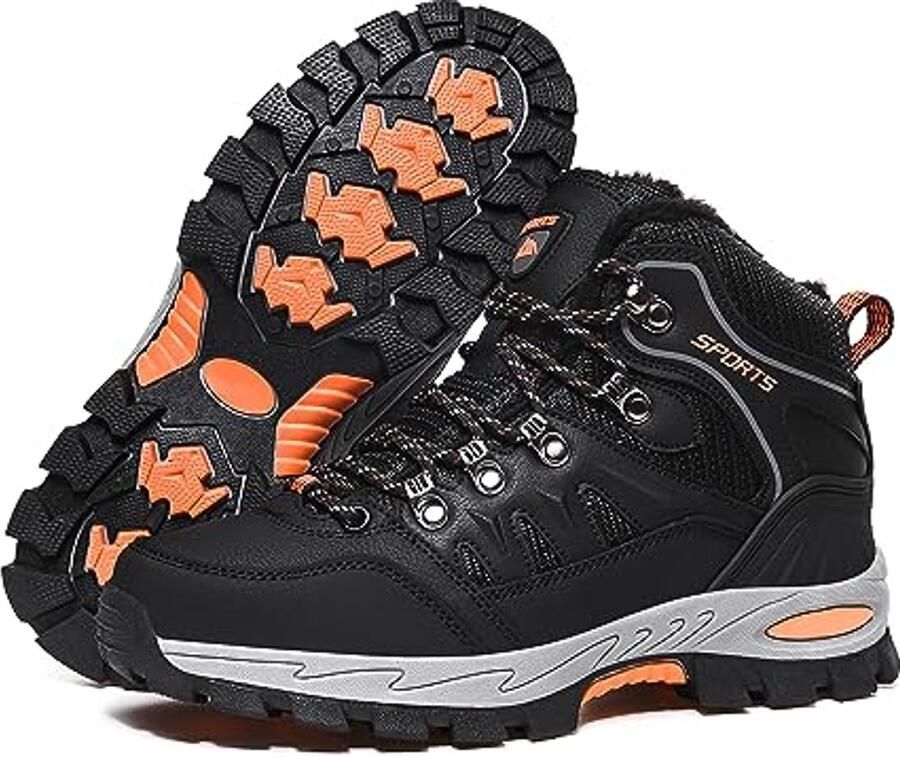 Waterdichte Wandelschoenen voor Heren Trekkingschoenen Warm Gevoerd High Rise Outdoor Sportschoenen