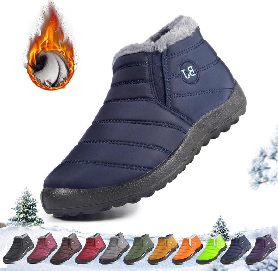 Waterdichte Warme Winterschoenen met Hoge Antislip voor en