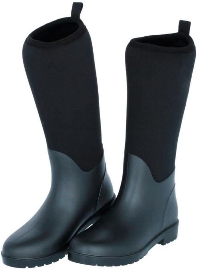 Waterdichte Warmte-Isolerende Rubberlaarzen voor Stal en Buiten Zwart