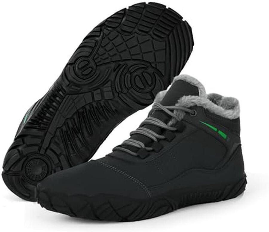 Hiking Winter Footwear Barefoot Boots Waterproof Warm Ankle Boots Non-slip Zero Drop Sole