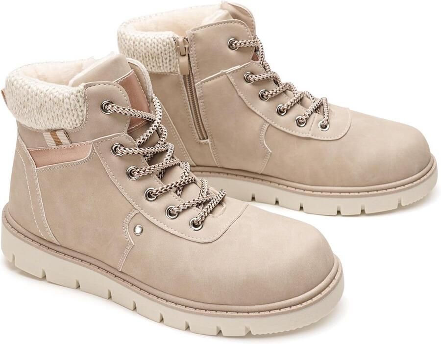 Waterdichte Winterlaarzen Dames met Warme Bontvoering Antislip en Thermisch voor Winterwandelen