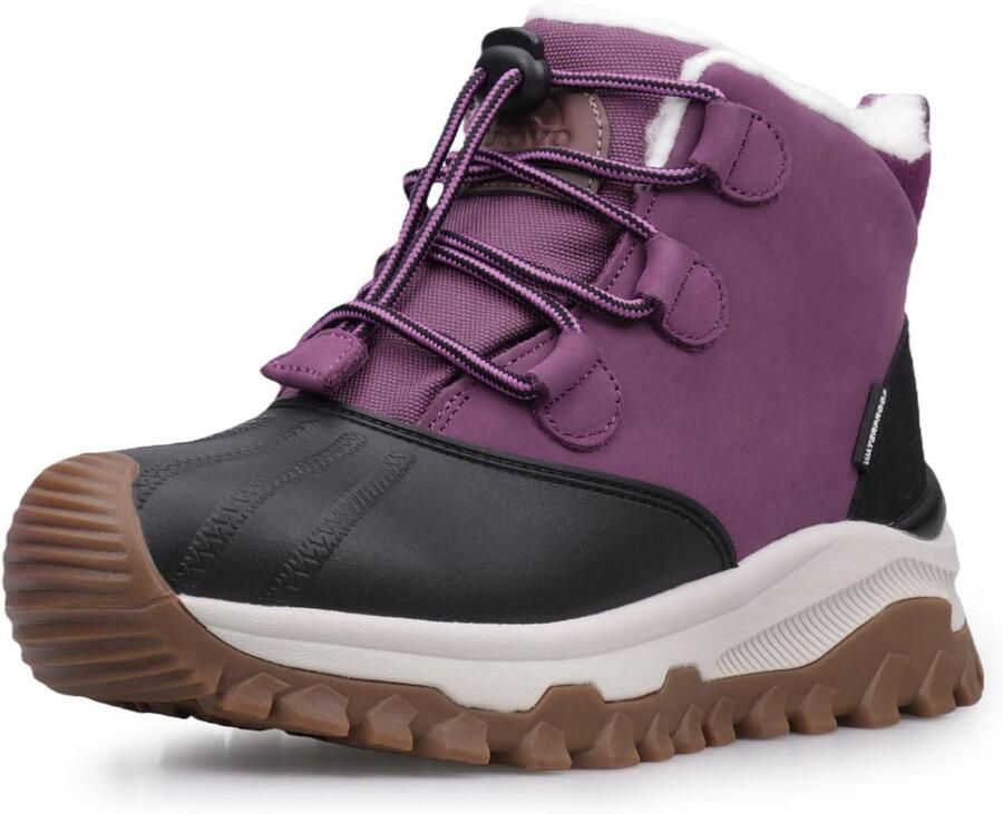 Waterdichte Winterlaarzen Kinderen Warme Sneeuwlaarzen met Bontvoering