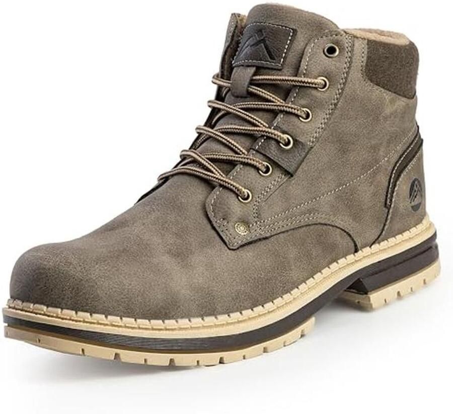 Waterdichte winterlaarzen voor heren met sherpa-fleecevoering en isolatie )