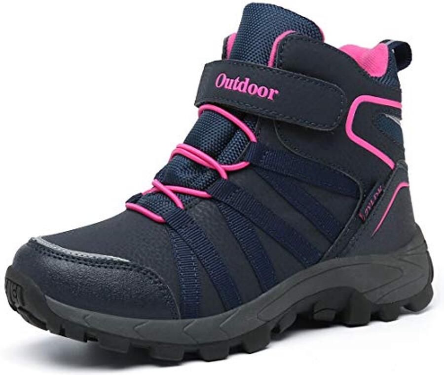 Winterlaarzen voor Kinderen Waterdichte Winterschoenen met Warme Voering en Klittenbandsluiting