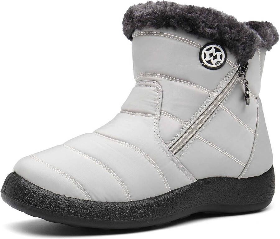 Waterdichte Winterschoenen voor Dames Warme Enkellaarzen en Antislip Sneeuwlaarzen