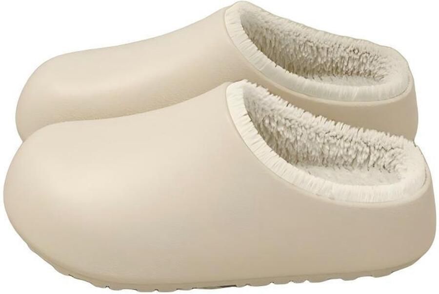 Waterdichte winterslippers Pluche voering Antislip & warm Geschikt voor binnen & buiten Unisex Onderhoudsvriendelijk Wit ??37