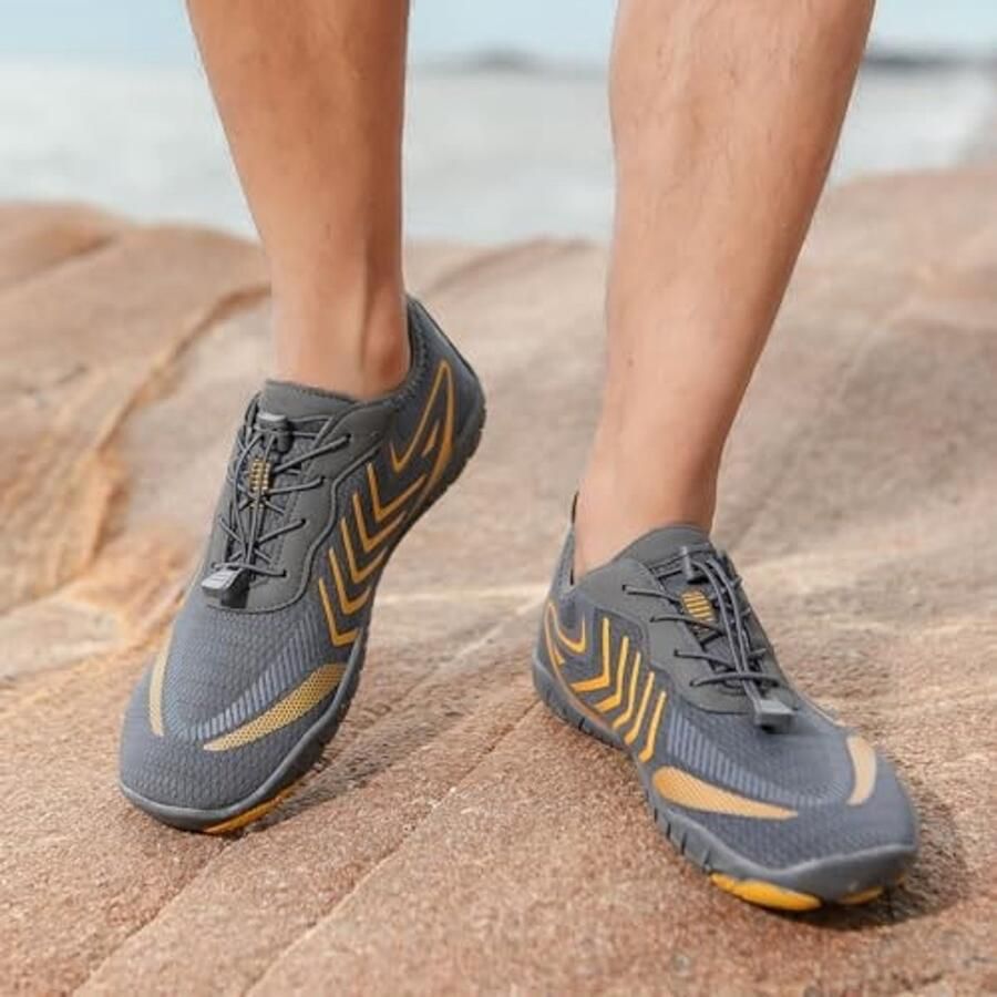 Waterdichte Zwem- en Wandelschoenen Vijfvinger Ontwerp Oranje
