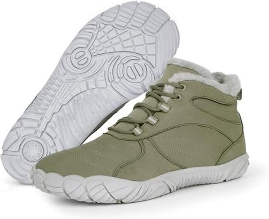 Waterproof Hiking Boots for and Warm Non-slip Wide Toe Barefoot Winter Footwear