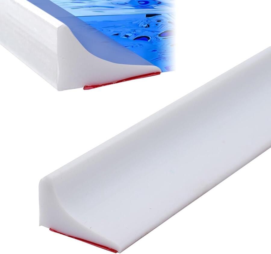 Waterstopper douche waterblokkering inloopdouche siliconen douchedrempel voor frameloze douchedeur strip voor scheiding van nat en droog wit
