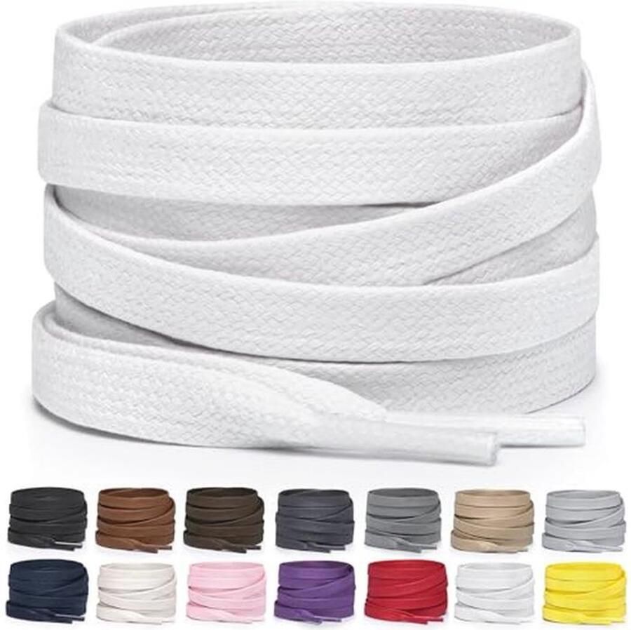 Waxed Cotton Flat Shoelaces Durable and Stylish Laces for Boots Sneakers and Shoes