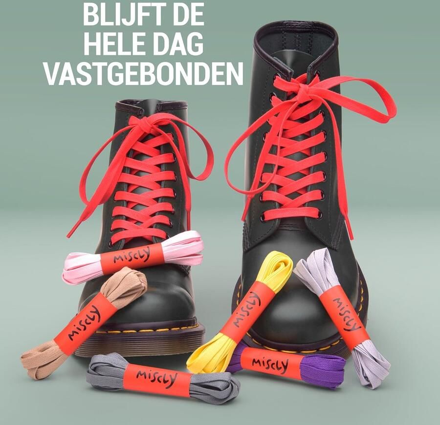 Waxed Cotton Flat Shoelaces voor Boots Sneakers en Schoenen Veelzijdige Lengtes en Kleuren