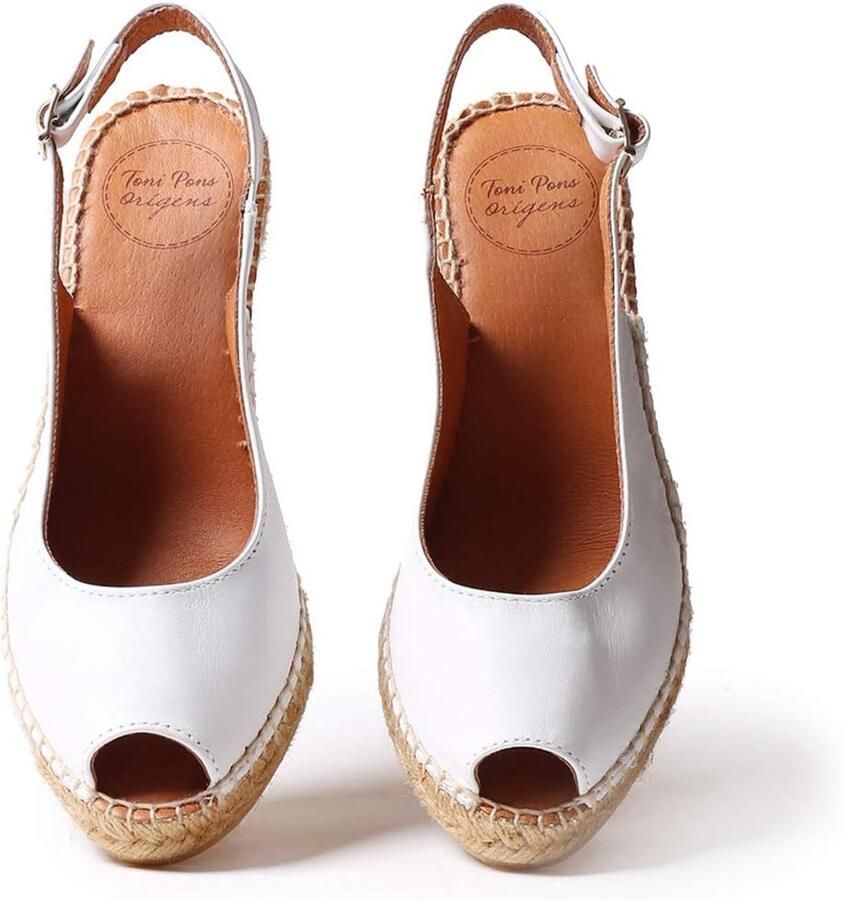 Wedge espadrille peep toe leren dames sandaal comfortabel en stijlvol perfect voor de zomer ShopVlot