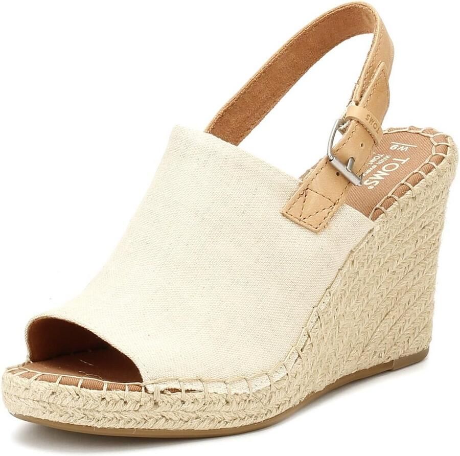 Wedge Sandaal Zomerschoen Dames Casual Wandelen Comfortabele Pasvorm 35.5 EU Natuurlijk