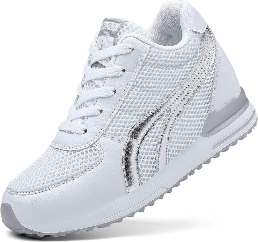 Wedge trainers 42 EU wit ademend ideaal voor fitness ShopVlot