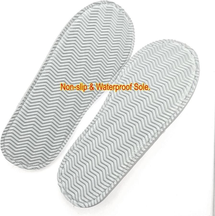 Wegwerp- Grote Heren Unisex Wit Hotelslippers Wasbaar Fluwelen Pantoffels Gesloten Teen Spa Vakantie Pantoffels Gasten